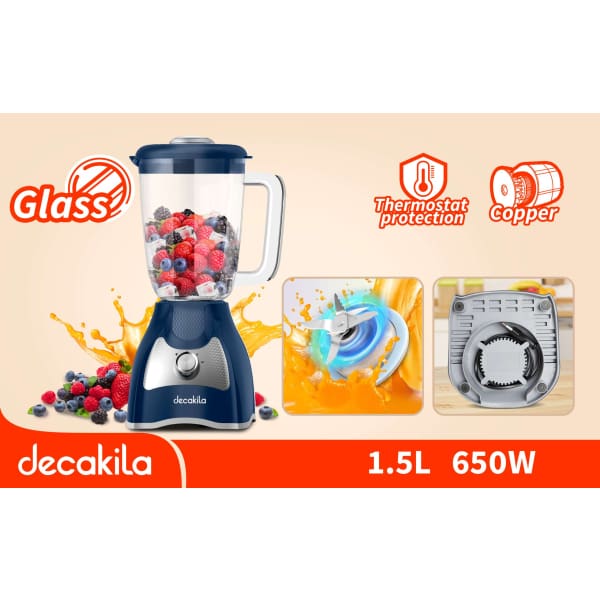 BLENDER Decakila 1.5Litres- 650W (KEJB045L) BLENDER Decakila 1.5Litres- 650W (KEJB045L)